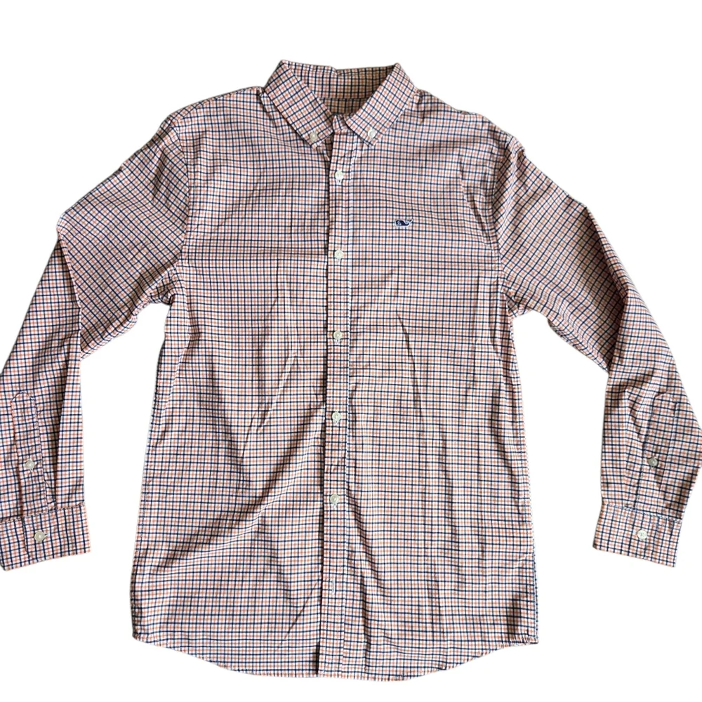 Vineyard Vines Boy's Navy and Plaid Shirt Lot Medium - Picture 3 of 9